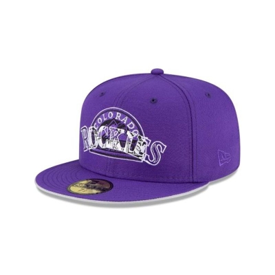 Colorado Rockies Gorra | New Era MLB Double Logo 59fifty Fitted Cap Mexico - Negros